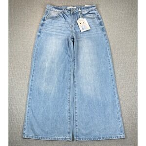 New baggy wide leg 9TH & MAIN Jeans Women 12x30(31X29 1/2) Light Wash High Rise